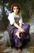William-Adolphe Bouguereau At the Edge of the Brook oil painting on canvas